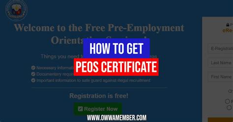 peos account|How To Get The PEOS Certificate .